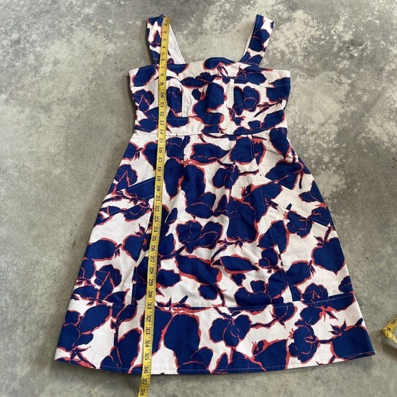 Lands End Dress Womens Size 8 Multicolor A Line Floral Pockets Wide Straps - Picture 4 of 10